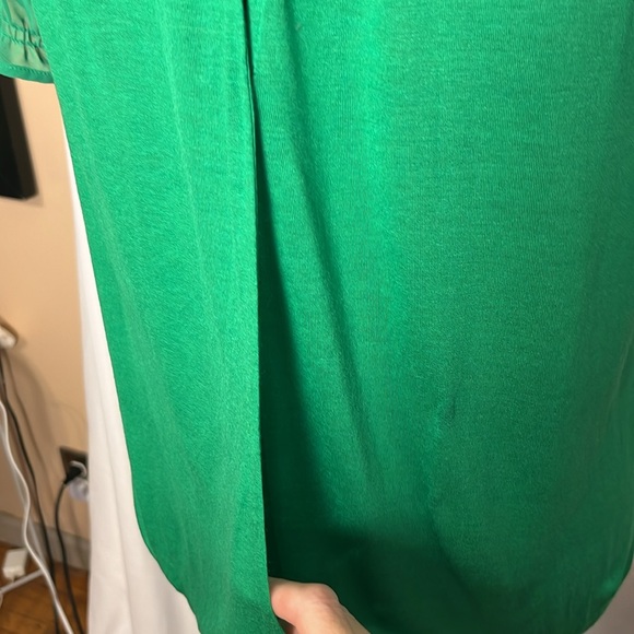 NWOT Leifnotes Kelly green cold shoulder beaded blossom top xs Nordstrom - Picture 10 of 15